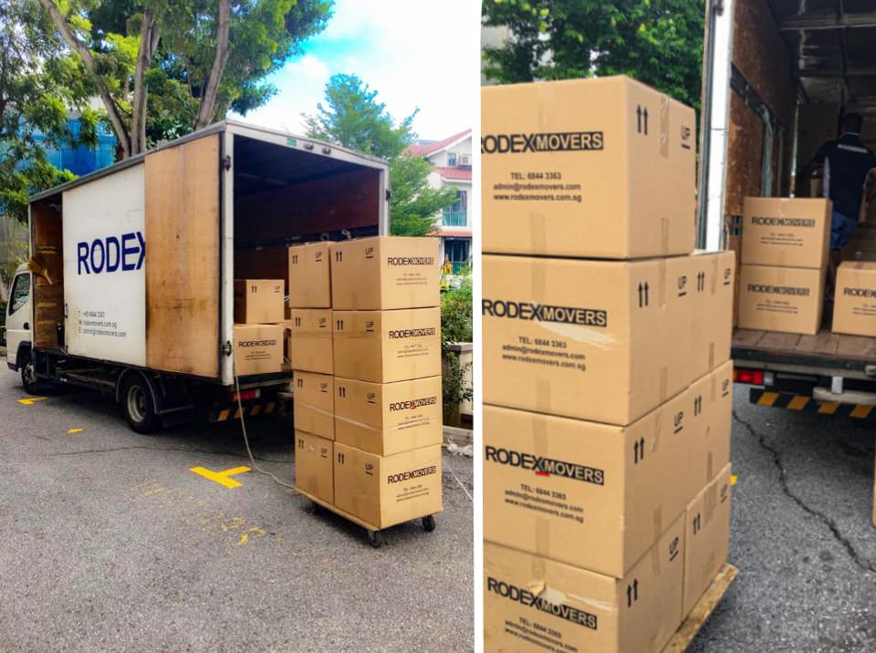 house moving services in singapore, truck, boxes