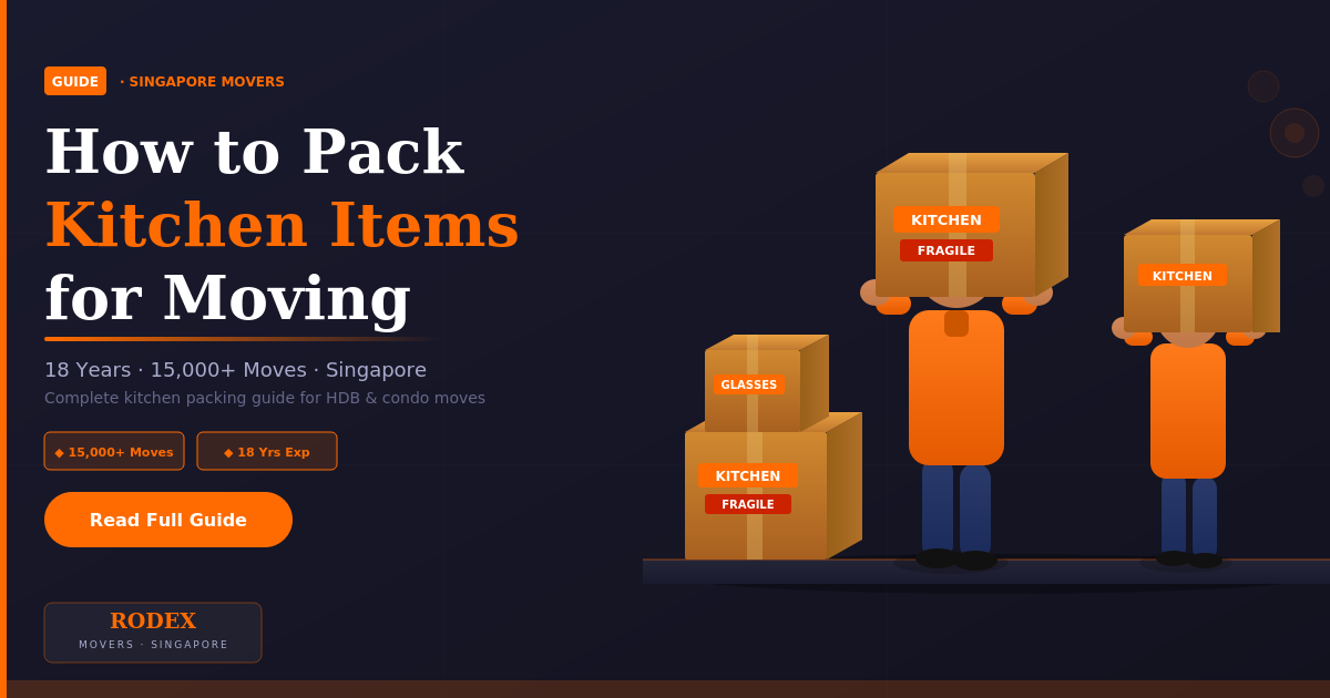 How to Pack Kitchen Items for Moving Singapore